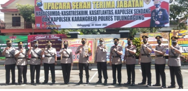 Sejumlah Perwira Polisi Polres Tulungagung Di Mutasi, Berikut Daftar Lengkapnya