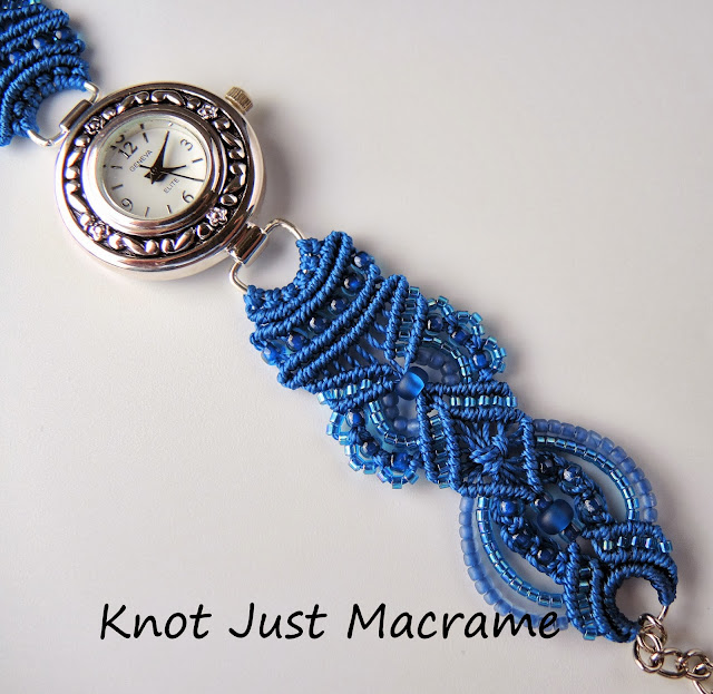 Micro Macrame bracelet watch by Sherri Stokey