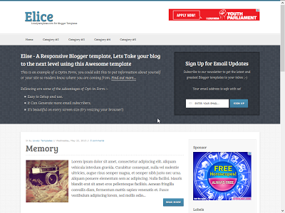 Elice Responsive Blogger Template