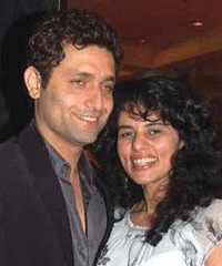 Shiney Ahuja and his wife