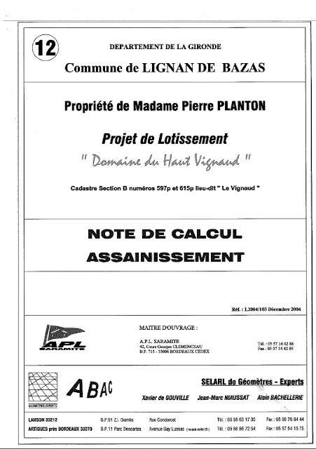 EXEMPLE NOTE DE CALCULE D'ASSAINISSEMENT POUR UN PROJET DE LOTISSEMENT