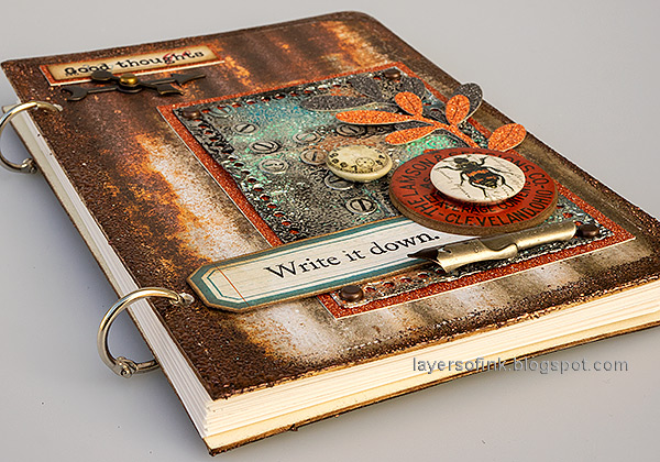 Layers of ink - Grungy Textured Notebook Tutorial by Anna-Karin Evaldsson.