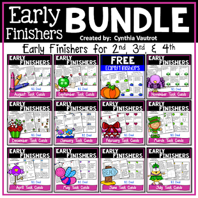 Early finishers task cards