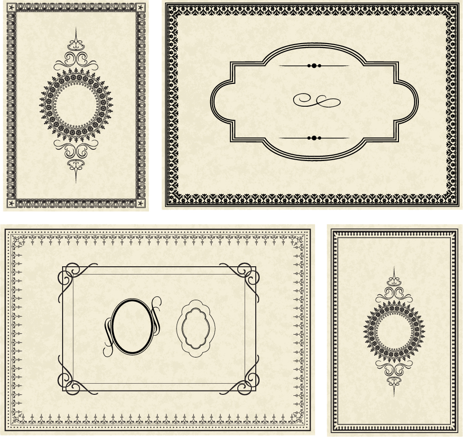 Ai Eps イラストレーター シンプルなフレーム Edge Texture Simple Frame イラスト素材