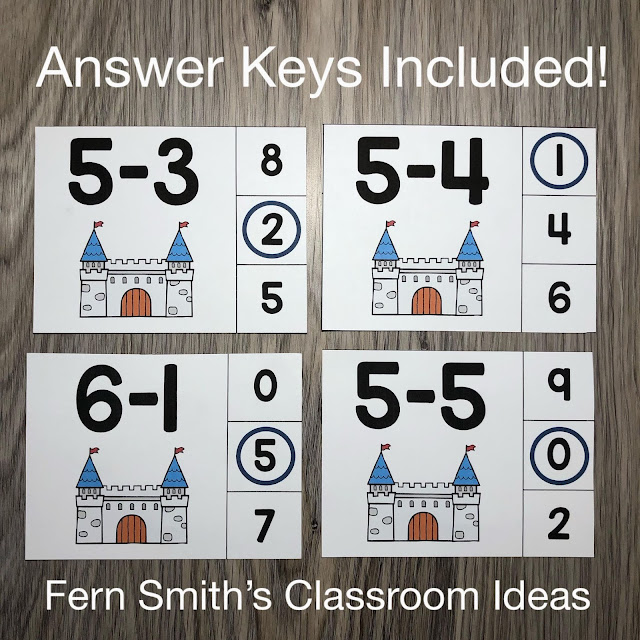 Download this Castle Themed Addition and Subtraction Clip Card Bundle for Your Classroom Today!