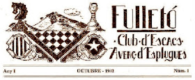 Folleto de Club d'Escacs Avenç d’Esplugues en 1932