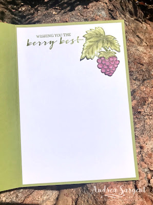 Old Olive Stitched with Whimsy Berry Blessings Stampin Up card, Andrea Sargent, Independent Stampin' Up! Demonstrator, Valley Inspirations, Adelaide foothills, Australia