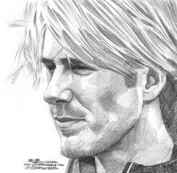 david beckham portrait pencil