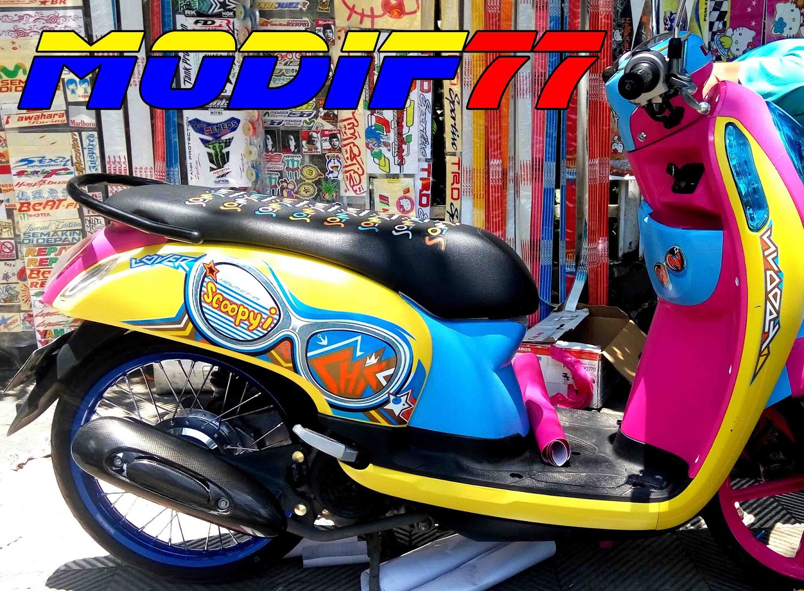 83 Modifikasi Scoopy Biru  Kumpulan Modifikasi Motor 