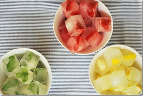 decorated ice cubes