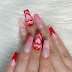 Valentine's Day Press on Nails with Heart Exquisite Luxury Design in Long Acrylic Nails for Girls and Women