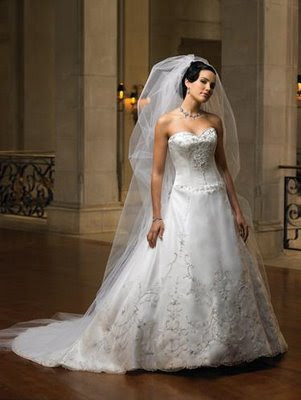 strapless wedding dress