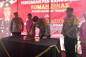 Kapolda Sulbar Resmikan Pembangunan Rumah Dinas Polres Mamuju Tengah