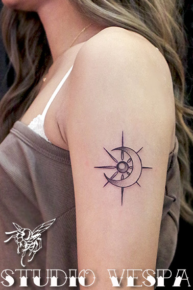 sun,moon,tattoo