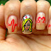 Alphabet nail art challenge - Letter N- Nurse nails