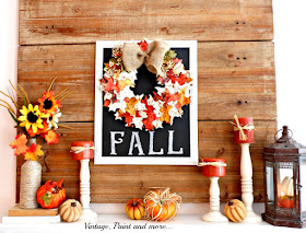 Vintage, Paint and more....  thrifted items used with a fall mantel decor