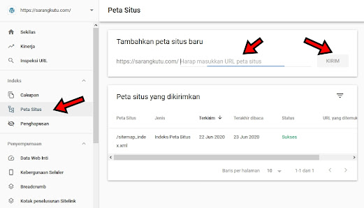 Memasukkan Sitemap Ke Google Search Console