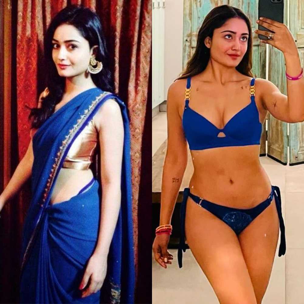 Tridha Choudhury - saree vs bikini - 131.
