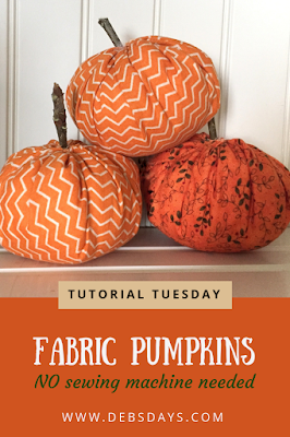 Quick and Easy Stuffed Fabric Pumpkins Craft Project