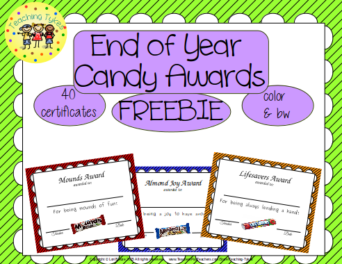 https://www.teacherspayteachers.com/Product/End-Of-Year-Awards-Candy-Awards-FREEBIE-1838488