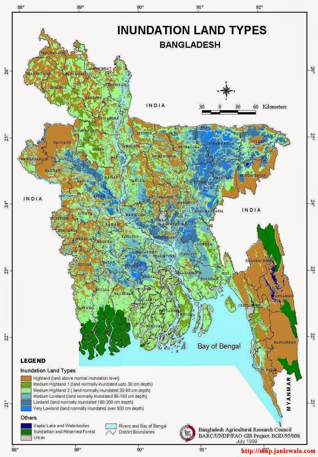 Bangladesh Inundation Land Types