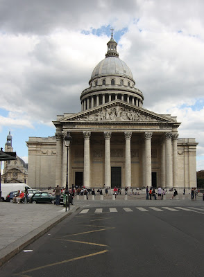 The Pantheon in Paris is a temple built to Louis XIV, commissioned Jacques-Germain Soufflot.  It houses the remains of some of the most famous people of France: Victor Hugo, Voltaire, Marie Curie ...