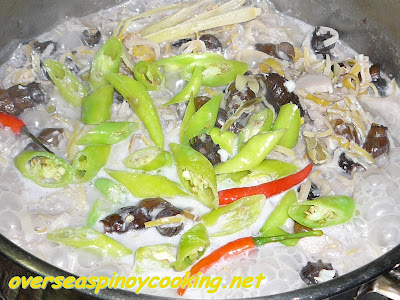 Ginataang Susong Pilipit - Cooking Procedure