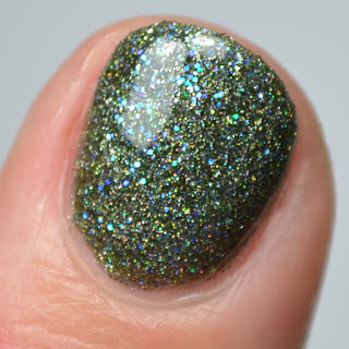 green holo nail polish