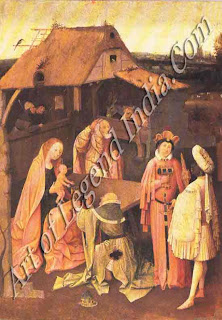 The Great Artist Hieronymus Bosch Painting Gallery “Adoration of the Magi” c.1470-80 30½" x 22" John G. Johnson Collection, Philadelphia Museum of Art   