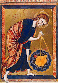 God, the Divine Architect. Illumination from Bible moralisée, c. 1250. Science