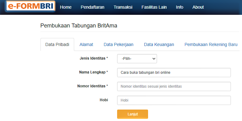 Cara Buka rekening bri online