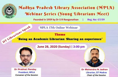 MPLA 17th Webinar Online Webinar  Being and Academic Librarian: Sharing an Experience  28 June 2020 03.00 PM  