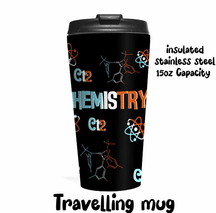 Travel mugs Chemistry design