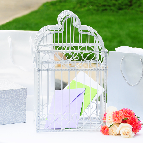  place their wedding well wishes with this splendid Birdcage Card Holder