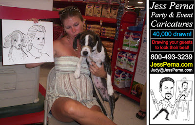 Orange CA Pet Store Grand Opening Caricaturist