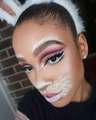 Bunny Makeup For Halloween with Glam Eyes