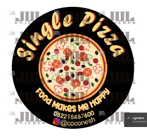 Sticker Kemasan Label Tasikmalaya Single Pizza | Jul Sticker Tasikmalaya