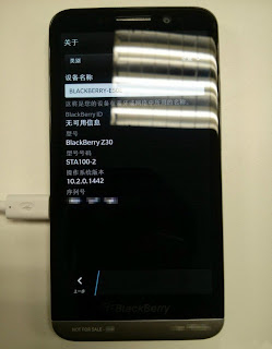 BlackBerry Z30: large size, thick rims screen