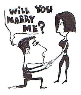 marriage proposal, cartoon