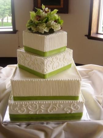 green wedding cakes