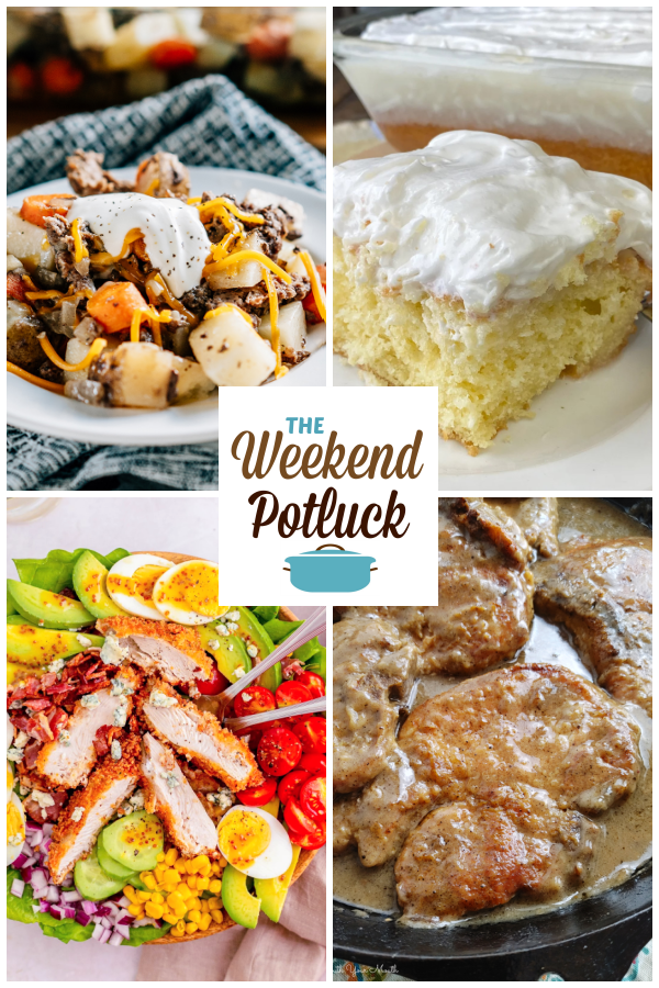 A virtual recipe swap with Ground Beef and Potato Casserole, Simple Sour Cream Coconut Cake, Chicken Cobb Salad, Smothered Pork Chops and dozens more!