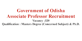 Associate Professor Recruitment - Government of Odisha