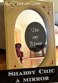 shabby Chic, DIY mirror, upcycle mirror