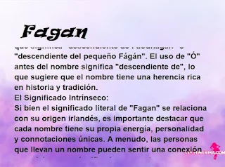significado del nombre Fagan