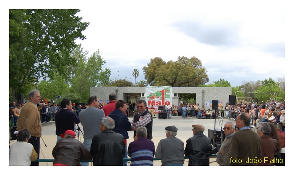 Aspecto das comemorações do 1º de Maio de 2007, realizadas no Jardim Público em Vendas Novas