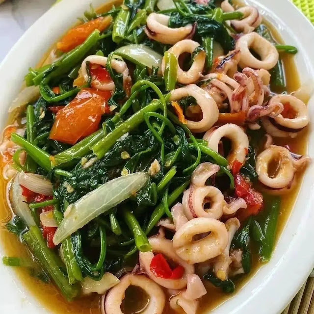 Resep Cah kangkung cumi