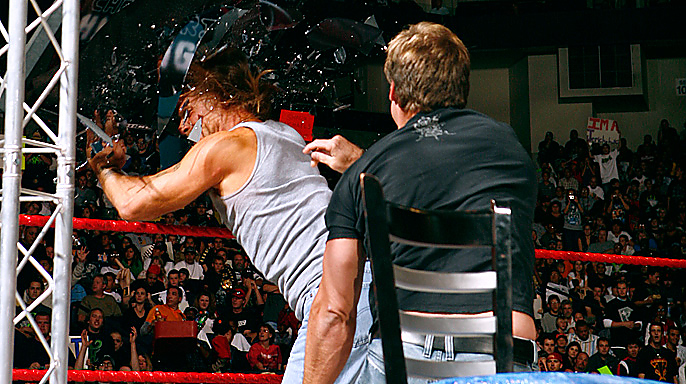 Chris Jericho Throws Shawn Michaels Face-First Through The TV On The ...