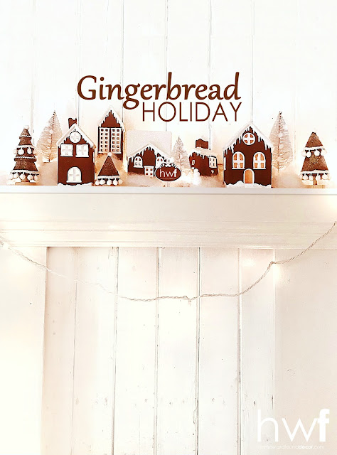 painting,holiday,Christmas,Christmas Decor,re-purposed,up-cycling,makeover,DIY,diy decorating,thrifted,art class,gingerbread theme,gingerbread decor,gingerbread Christmas,gingerbread home decor,Christmas home decor,gingerbread holiday decor,gingerbread crafts,gingerbread house,gingerbread village,ceramic village makeover.