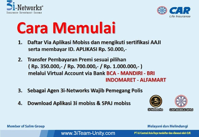 CAR Life Insurance dan Panduan Cara Mendaftar 3i Networks CAR Life Insurance, Dengan adanya dukungan Teknologi maka semuanya menjadi mudah dan bisnis lebih cepat berkembang. Peluang Bisnis 3i-Networks CAR Life Insurance PT AJ Central Asia Raya Yaitu 3i Networks.