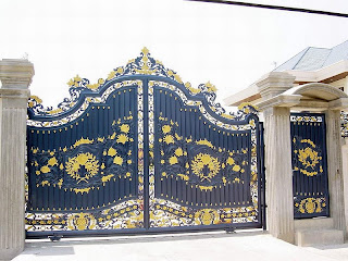 luxury design gate door security big house photo